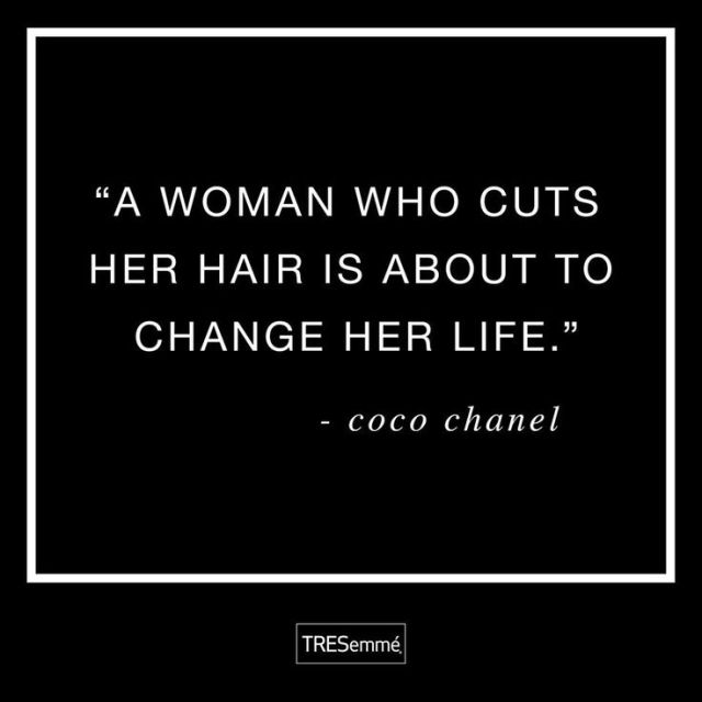 After. “A woman who cuts her hair is about to change her life“- coco  chanel.Describe how a haircut makes you feel in one word. I'll…